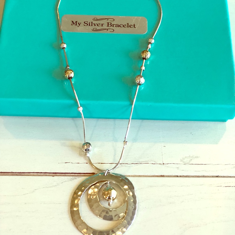 Sterling Silver pendant with beads necklace